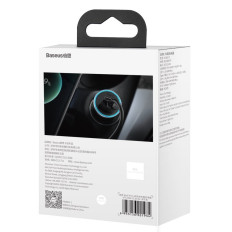 Carregador de carro rápido USB-C + USB 40W Dourado Contator Pro Gray