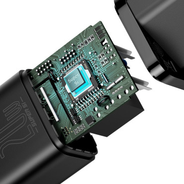 Carregador Rápido para iPhone Suki Si 1C 20W ENTREGA + USB-C Cable - Lightning 1m Preto