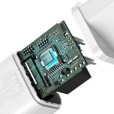 Hitri nakladalec za iPhone Suki SI 1C 20W Power Dostava + USB-C kabel - Lightning 1M Bela