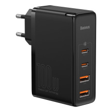 Snabb Gan2 Pro USB USB-C QC PD 100W Svart nätverksladdare