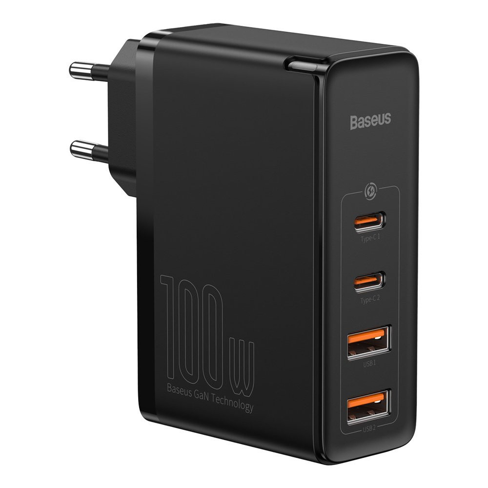Snabb Gan2 Pro USB USB-C QC PD 100W Svart nätverksladdare