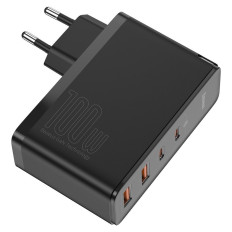 Snabb Gan2 Pro USB USB-C QC PD 100W Svart nätverksladdare