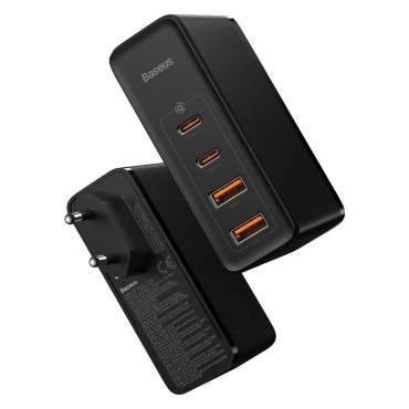 Snabb Gan2 Pro USB USB-C QC PD 100W Svart nätverksladdare
