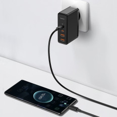 Snabb Gan2 Pro USB USB-C QC PD 100W Svart nätverksladdare