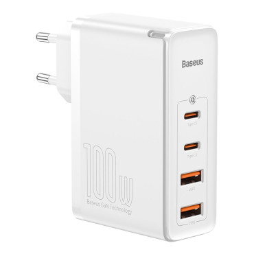 Fast Network Charger Gan2 Pro USB USB-C QC PD 100W bela