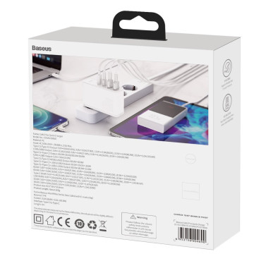 Snelle netwerklader Gan2 Pro USB USB-C QC PD 100W White