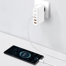 Fast Network Charger Gan2 Pro USB USB-C QC PD 100W bela
