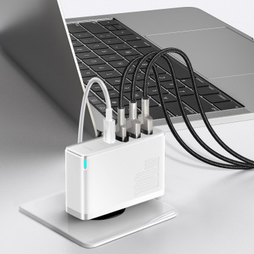 Schnelles Netzwerk-Ladegerät GAN2 PRO USB USB-C QC PD 100W Weiß