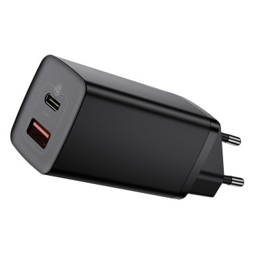 Hitro omrežje polnilnik GAN2 PRO USB USB-C QC PD 65W Črna
