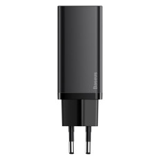Ātrais tīkla lādētājs GAN2 PRO USB USB-C QC PD 65W melns