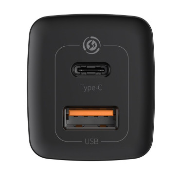 Hitro omrežje polnilnik GAN2 PRO USB USB-C QC PD 65W Črna