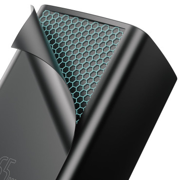 Φορτιστής γρήγορου δικτύου Gan2 Pro USB USB-C QC PD 65W Μαύρο