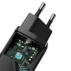 Hitro omrežje polnilnik GAN2 PRO USB USB-C QC PD 65W Črna