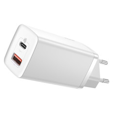Rychlá síťová nabíječka GAN2 PROSB USB-C QC PD 65W bílá