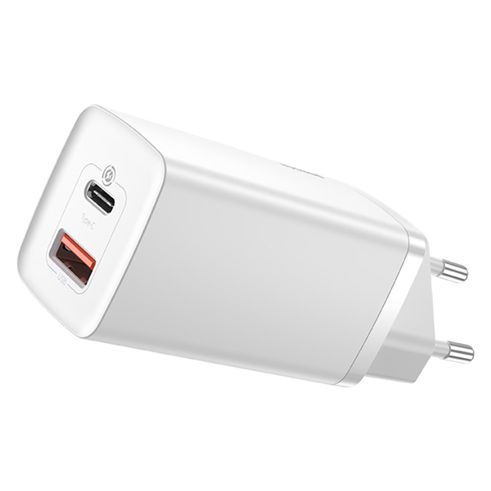 Fast Network Charger GAN2 PRO USB USB-C QC PD 65W valge