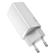 Rychlá síťová nabíječka GAN2 PROSB USB-C QC PD 65W bílá