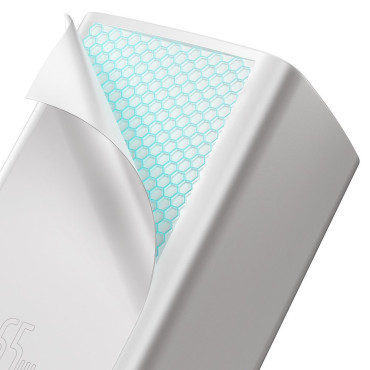 Carregador de rede rápido Gan2 Pro USB USB-C QC PD 65W Branco