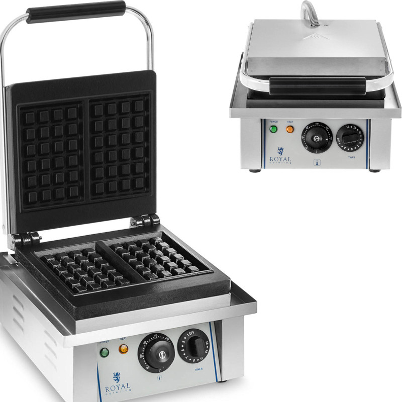 Waffle retangular para 2 waffles belgas