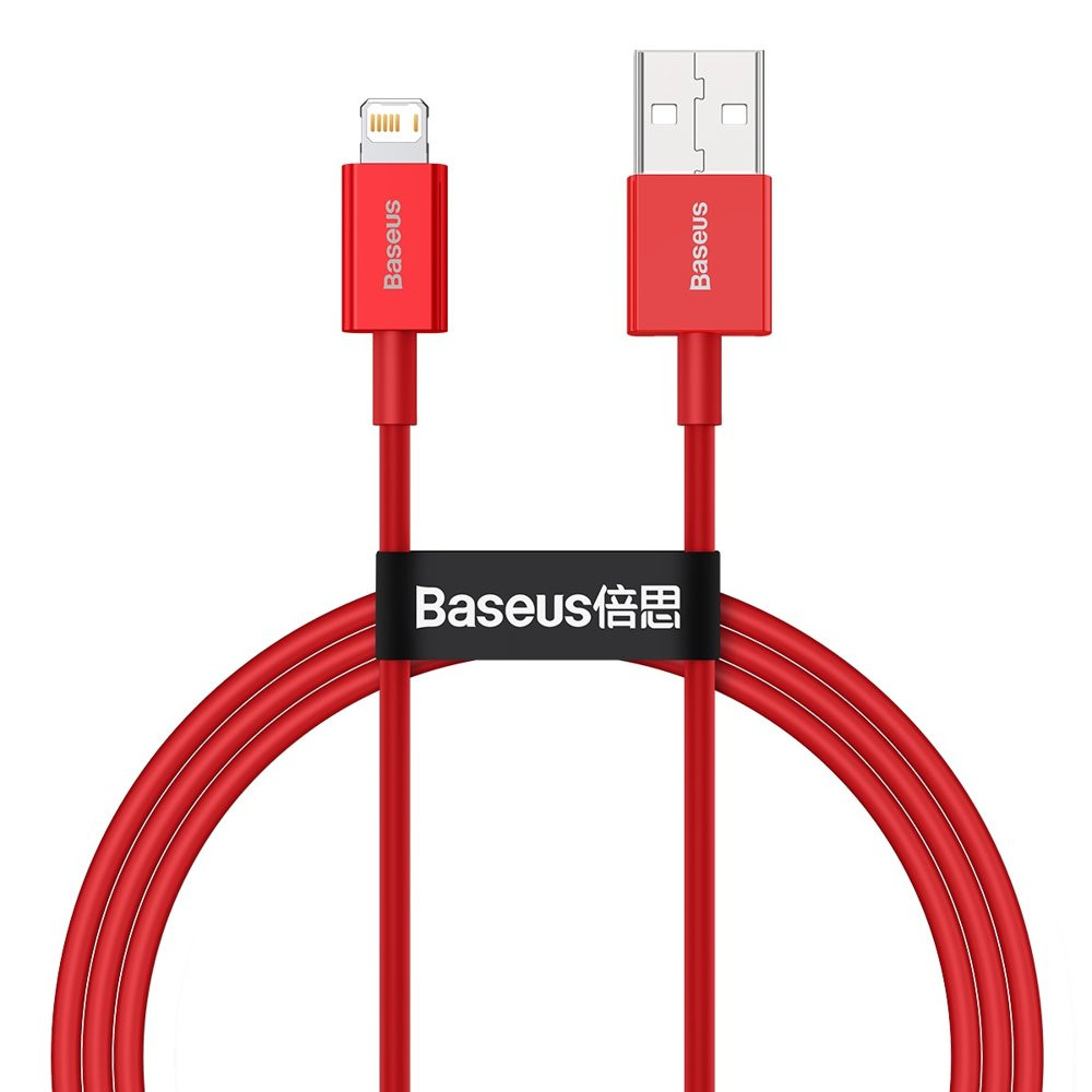 Alambre de cable superior para iPhone USB - Rayo 2.4A 1M rojo