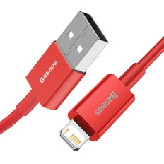 Filo di cavo superiore per iPhone USB - Lightning 2.4a 1m rosso