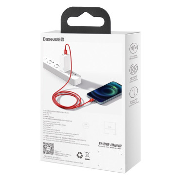 Superior kabeļu vads iPhone USB - Lightning 2.4A 1m sarkans