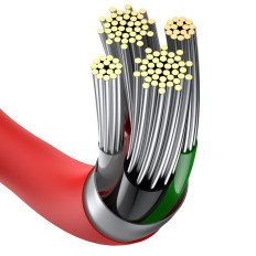 Superior kabelwire voor iPhone USB - Lightning 2.4a 1m rood