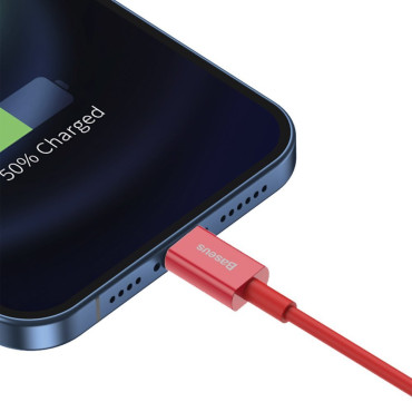 Superior kabeļu vads iPhone USB - Lightning 2.4A 1m sarkans
