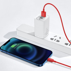 Superior kabeļu vads iPhone USB - Lightning 2.4A 1m sarkans