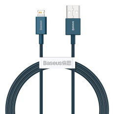 Superior kabeļu kabelis iPhone USB - Zibens 2.4a 1m zils