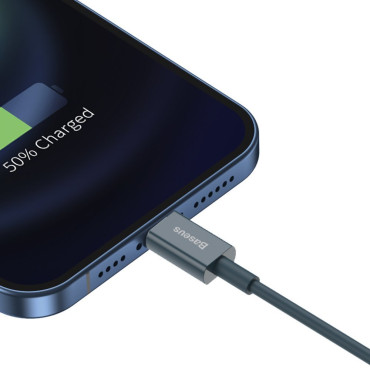 Εξαιρετικό καλώδιο καλωδίου για το iPhone USB - Lightning 2.4a 1m μπλε