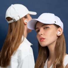 Brezžične slušalke W3 Bluetooth 5.0 TWS sledi vodotesni IP55 bela