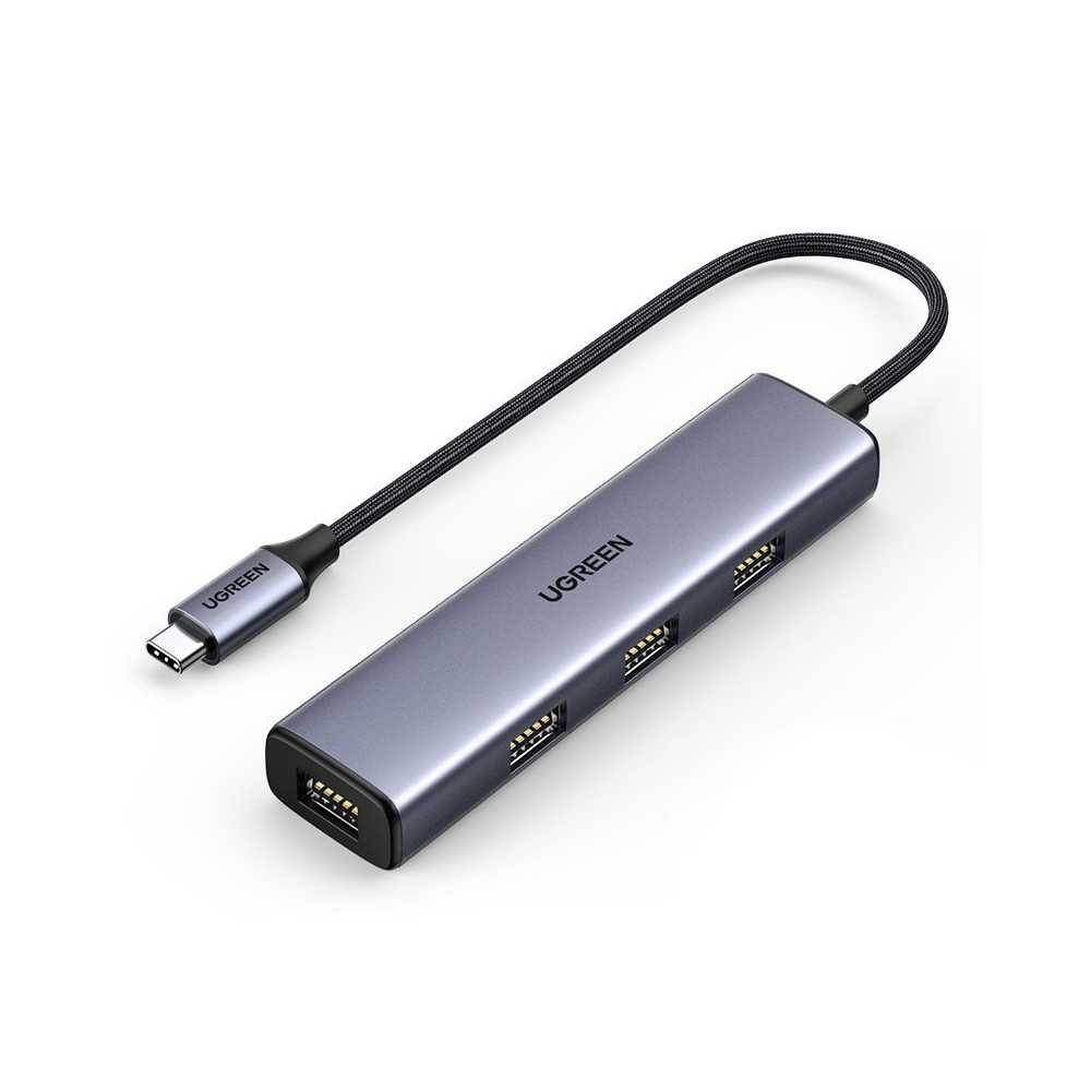 Platintojas Hub-C Hub-C 4x USB 3.2 sidabro