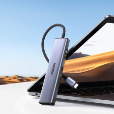 Distributör Hub-C Hub-C för 4x USB 3.2 Silver