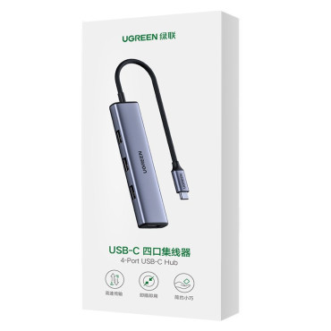 Διανομέας HUB-C HUB-C για το ασήμι 4x USB 3.2