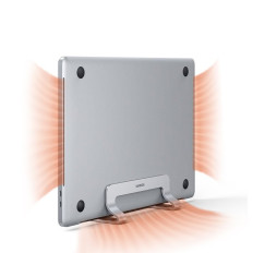 Vertikal stativhållare står på MacBook Laptop tablett aluminium silver