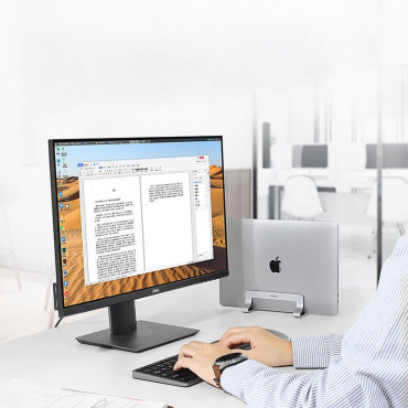 Vertikálny držiak stojana na MacBook Laptop Tablet Hliník Silver