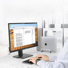 Vertikálny držiak stojana na MacBook Laptop Tablet Hliník Silver