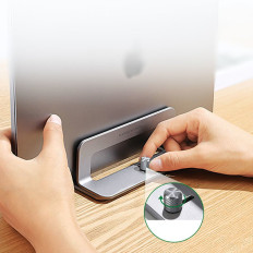 Vertikálny držiak stojana na MacBook Laptop Tablet Hliník Silver