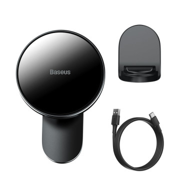 Carregador magnético do carro Carregador indutivo Qi 15W MagSafe para iPhone Preto