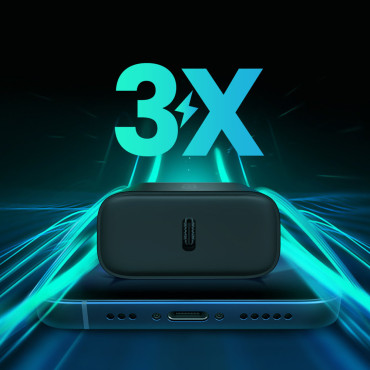 USB-C0W maitinimo tinklo įkroviklis suteikia juodą