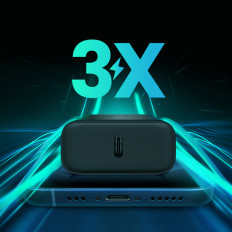 USB-C0W maitinimo tinklo įkroviklis suteikia juodą