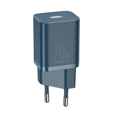 Super Si 1c Fast USB-C 20W Jaudas piegāde Blue lādētājs