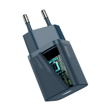 Super Si 1c Fast USB-C 20W Jaudas piegāde Blue lādētājs