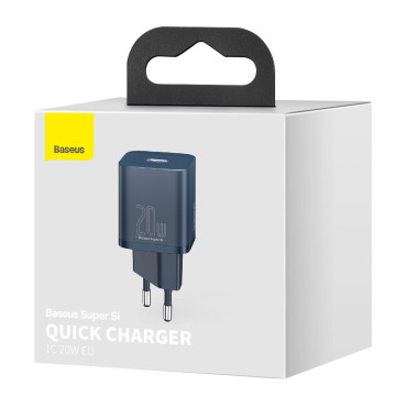 Super Si 1c Fast USB-C 20W Jaudas piegāde Blue lādētājs