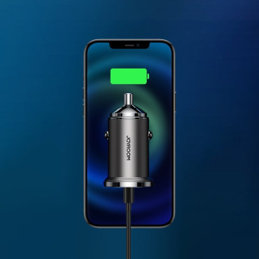 Carregador de carro rápido USB-C USB 45W 5A PD QC 3.0 AFC SCP Cinza