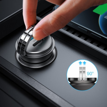 Gyors autós töltő USB-C USB 45W 5A PD QC 3.0 AFC SCP szürke