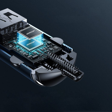 Gyors autós töltő USB-C USB 45W 5A PD QC 3.0 AFC SCP szürke