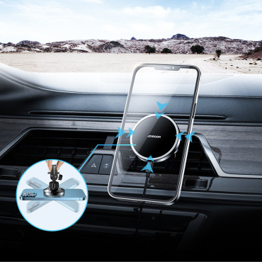 Auto Magnetický držiak Indukčný nabíjačka Qi 15W Magsafe pre iPhone Black