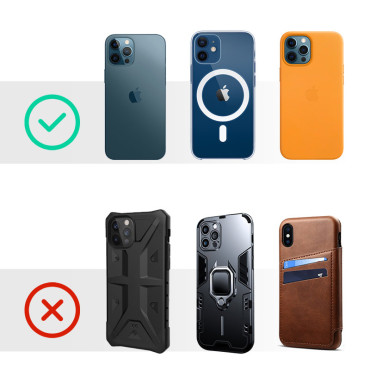 Automobilis Magnetinio laikiklio indukcinis įkroviklis Qi 15W Magsafe iPhone juoda