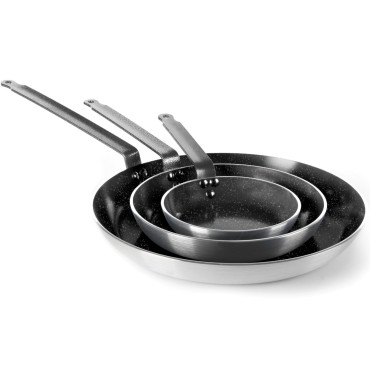 Aluminium pan met een gemarmerde anti-stick coating. 240 mm - Hendi 627617
